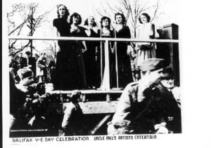 Uncle Mel's troupe performs for VE-DAY 1945.